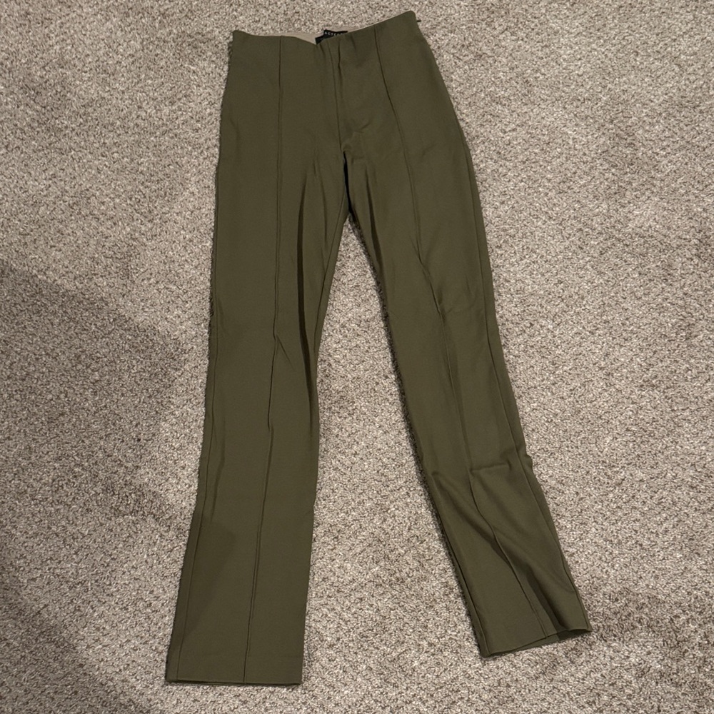 Olive Green Tailored Pants